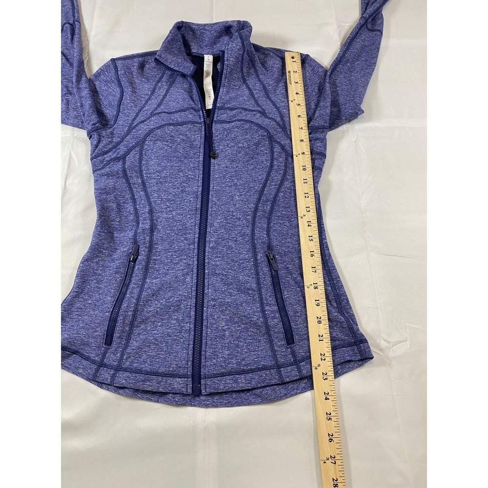 Lululemon Define Jacket Heathered Blue Full Zip Size 8 - Picture 8 of 11
